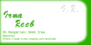 irma reeb business card